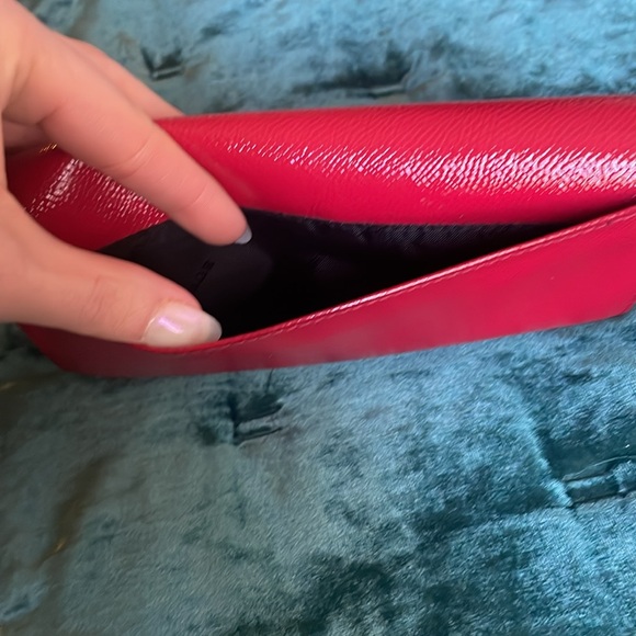 {Burberry} BURBERRY LONDON PATENT LEATHER LONG WALLET in Red - Picture 14 of 14